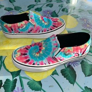Vans Asher Slip Ons Tye Dye